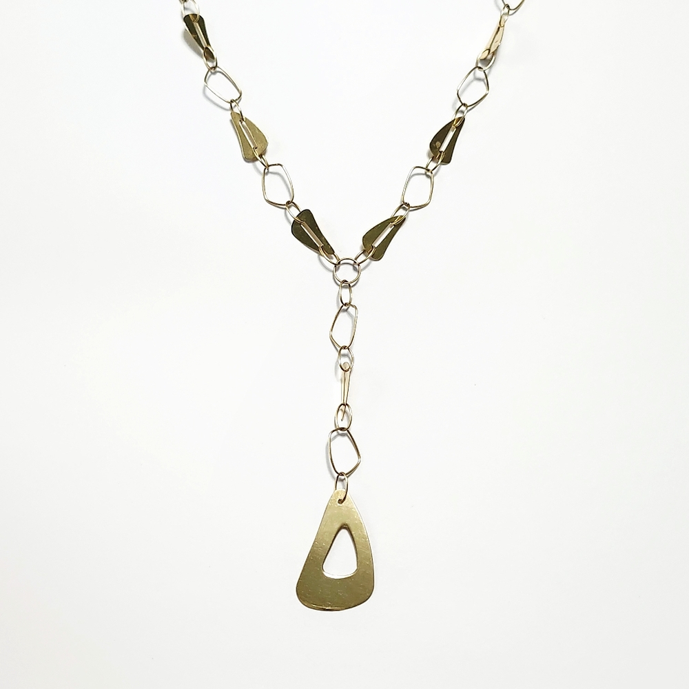 10K Gold Lariat Necklace - Picture 11 of 12
